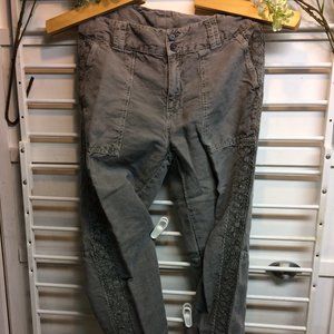 Sundance, Cotton Linen, Lace Detail Pants